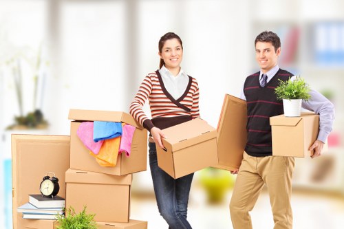 Family move with a moving truck in Stepney