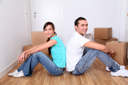 Packed boxes ready for a Stepney home move