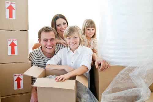 Fragile items protected in sturdy moving boxes