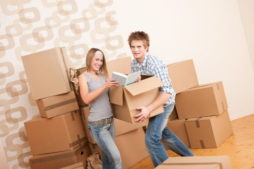 Prepared household items ready for a Stepney relocation